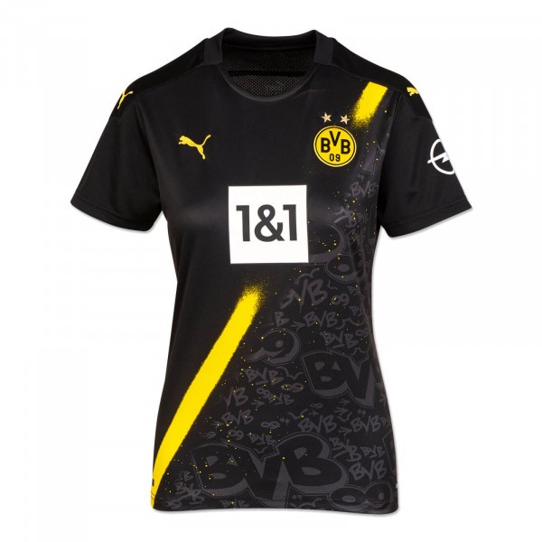 Trikot Borussia Dortmund Auswarts Damen 2020-21 Schwarz Fussballtrikots Günstig